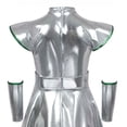 thumbnail image 5 of BRGZLK Girl Alien Costume AI Artificial Intelligence Cosplay Party Sleeveless Round NeckPerformance Costume Dress with Headband Green A 3-4 Years, 5 of 5