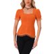 thumbnail image 1 of CAMISA VICTORIANA INSPIRADORA CHIC PARA MUJERES CON ESCOTE CORAZÓN Y MANGAS ABULLONADAS, BLUSA GÓTICA CON LACITOS PARA HALLOWEEN, TALLA XL NARANJA, 1 of 6