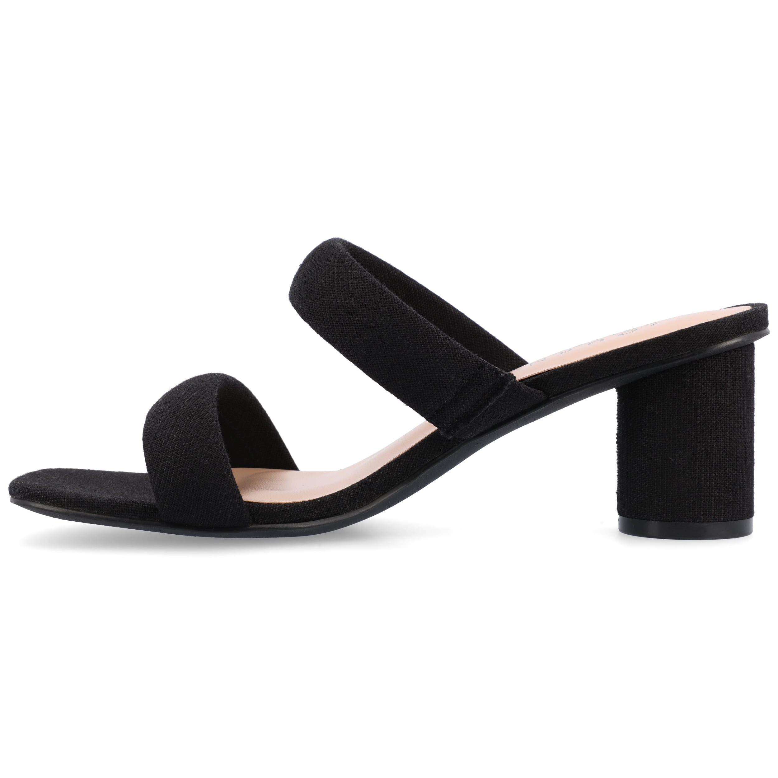 Journee Womens Aniko Double Strap Slip On Dress Sandals