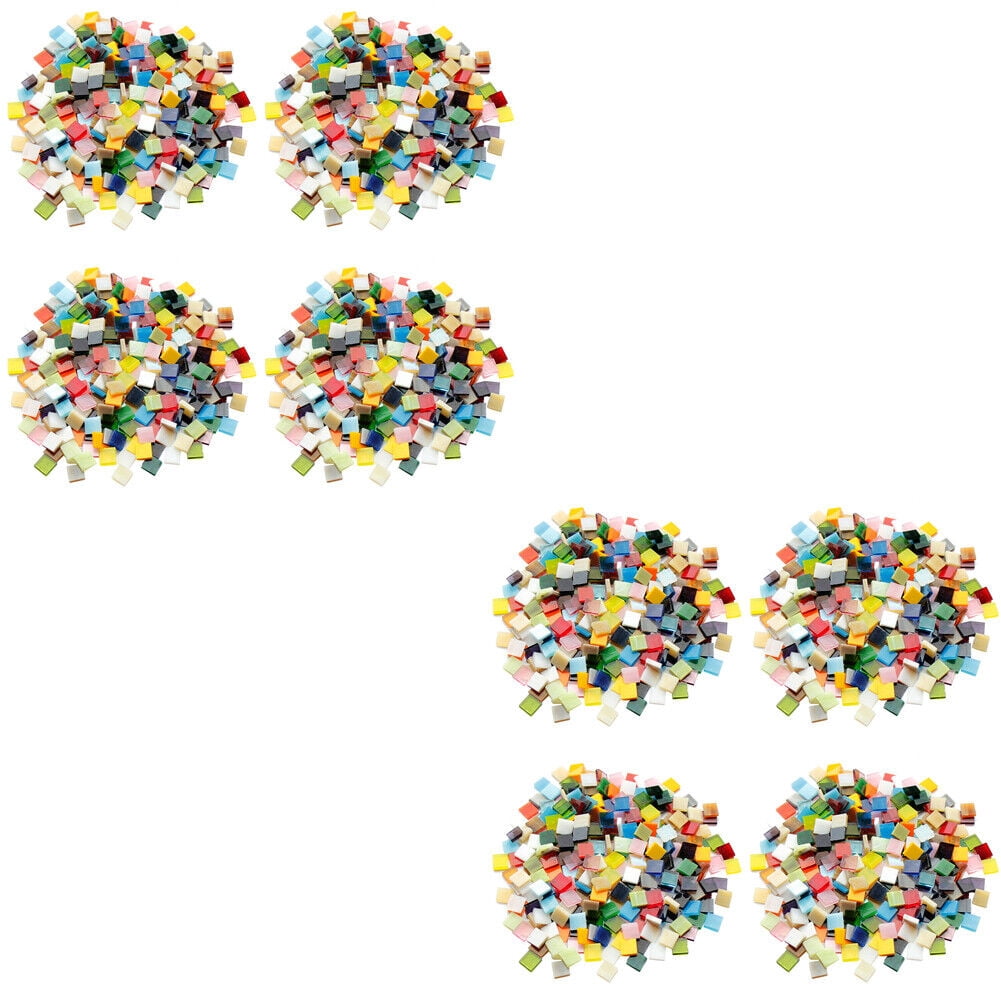 US 1100Pack Mosaic Tile Crafts Textured Stained Glass Decorations Assorted Color