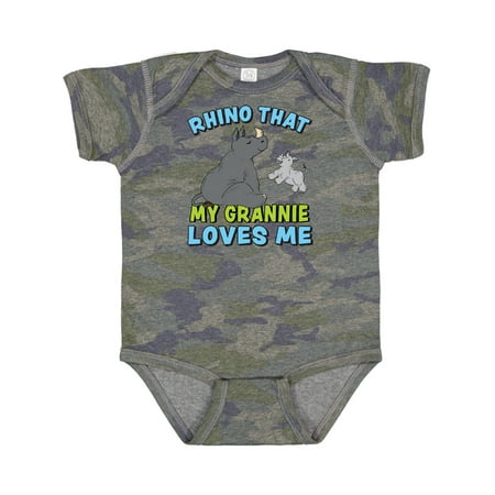 

Inktastic Rhino That My Great Grannie Loves Me with Cute Rhinos Gift Baby Boy or Baby Girl Bodysuit