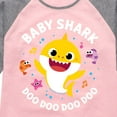 thumbnail image 3 of Baby Shark Doo Doo Doo Doo - Toddler And Youth Girls Raglan Graphic T-Shirt, 3 of 6