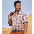 thumbnail image 3 of Atlas For Men - Camisa Cuadro de Popelina para Hombre (Crudo, Rojo Ladrillo, Azul), 3 of 3