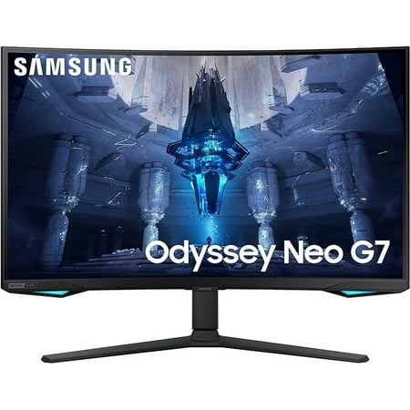 Open Box SAMSUNG 32" Odyssey Neo G7 4K UHD 165Hz 1ms G-Sync 1000R LS32BG752NNXGO - BLACK