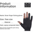 thumbnail image 4 of Guantes de pesca con logotipo impreso, resistentes al desgaste, para primavera y verano, finos, con fugas, de tres dedos, 4 of 5