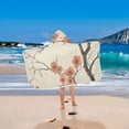 thumbnail image 2 of Yayeee Kids Hooded Towels Toddler Soft Absorbent Beach Bathing Wrap 50" x 23.5", Light Red Flowers, 2 of 5