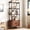 Walnut, variant on 71" Tall Bookshelf with Sliding Door Cabinet, 4-Tier Modern Bookcase, Freestanding Storage Organizer with Adjustable Footpad, Walnut