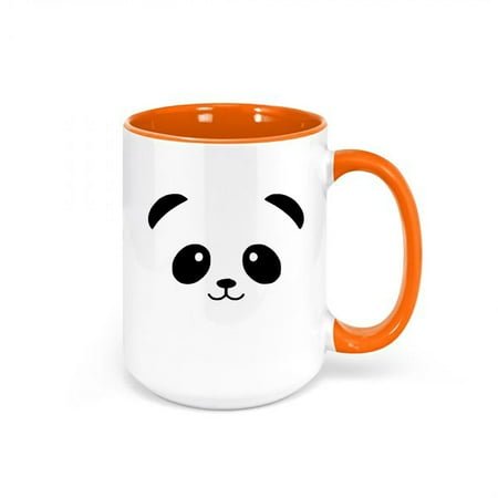 

Panda Coffee Cup Panda Face Panda Bear Mug Panda Lover Bear Mug Gift For Her Birthday Gift Panda Bear Cup Mom Gift ORANGE