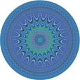 thumbnail image 1 of Ahgly Company Indoor Round Patterned Dark Turquoise Green Area Rugs, 8' Round, 1 of 6