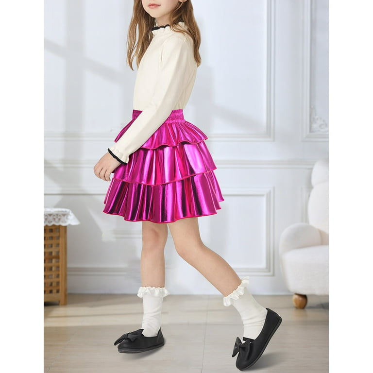 Metallic dance skirt hotsell