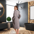 thumbnail image 5 of TowelSoft Women's 100% Cotton Terry SPA Bathrobe Gray One Size, 5 of 6