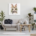 thumbnail image 3 of Stupell Industries Flower Garland Bunny Animals & Insects Painting Gallery Wrapped Canvas Art Print Wall Art, 30 x 30, 3 of 8
