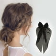 thumbnail image 2 of Unique Bargains 1 Pc Grace Bow Ribbon Hair Clips Black, 2 of 5