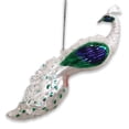 thumbnail image 4 of Elegant Winter Peacock Glass Christmas Ornament, 4 of 4