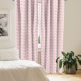 thumbnail image 2 of Ambesonne Cartoon Curtains, s Hearts Love, Pair of 28"x95", Pink Olive Green, 2 of 5
