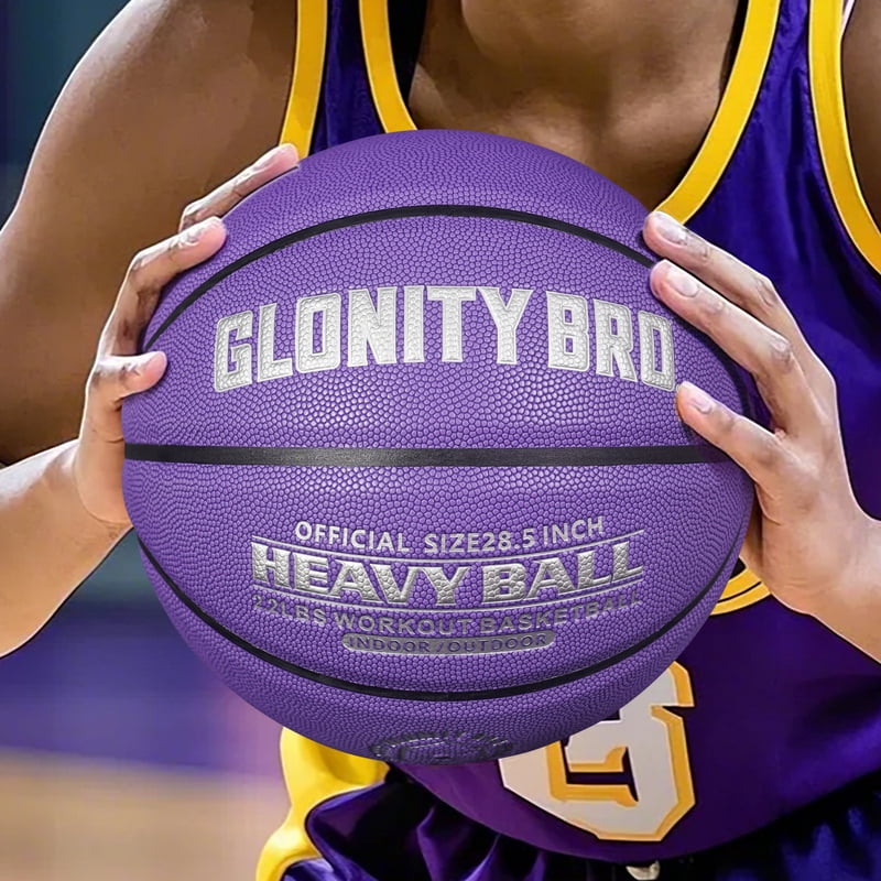 Weighted Training Basketball 3/2.2LBS Indoor And Outdoor High Quality Composite Basketball For Improve Dribbling Passing Purple