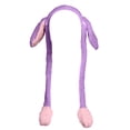 thumbnail image 2 of Plush Ear Moving Jumping Hat Cute Fluffy Cap Soft Warm Headwear Bunny Hat Christmas Holiday Party Gift Comfort Valentine's Day and Easter Hats(Purple), 2 of 6