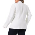 thumbnail image 4 of DARING DIVA Women's Plus Casual Blazer Business Open Front Work Office Jacket 1X White, 4 of 6
