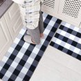 thumbnail image 5 of 1pcs Black And White Buffalo Rug Antiskid Velvet Rug Mat 60x130cm, 5 of 5