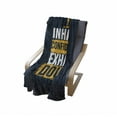 thumbnail image 4 of Inhale Exhale Soft Flannel Fleece Throw Blanket, Athlete Weighlifting Olympic Champion Encourage Calligraphy, Cozy Plush for Indoor and Outdoor Use, 70" x 90", Earth Yellow Dark Blue, by Ambesonne, 4 of 6
