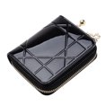 thumbnail image 1 of Monedero de bolsillo para mujer, pequeño tarjetero, carteras plegables de niña, cuero de PU, monederos a cuadros para mujer, bolso con cremallera Eigraketly BB6694-01, 1 of 7