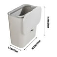 thumbnail image 4 of Kitchen Trash Can, Step-On Garbage Can with Lid, Tall Kitchen & Bathroom Trash Can, Small Office Waste Bin, White - Xuniizn, 4 of 7