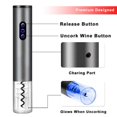 thumbnail image 7 of HYTX Rechargeable Electric Wine Opener with Foil Cutter and Charger – Cordless  Rechargeable  Battery  Powered Automatic Bottle Opener / Corkscrew  for Kitchen (Silver), 7 of 7
