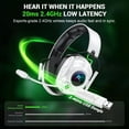 thumbnail image 2 of Wireless Gaming Headset with Mic, 2.4GHz & Bluetooth 5.3 Headphones 20ms Ultra-Low Latency, ENC Noise Canceling Microphone, 3D Surround Sound, Comfortable Over Ear Headset for PS5 PS4 PC Switch white, 2 of 12