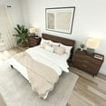 thumbnail image 6 of Plank+Beam Duo Solid Wood King Bed Frame with Panel Headboard , No Box Spring Needed, Walnut, 6 of 8