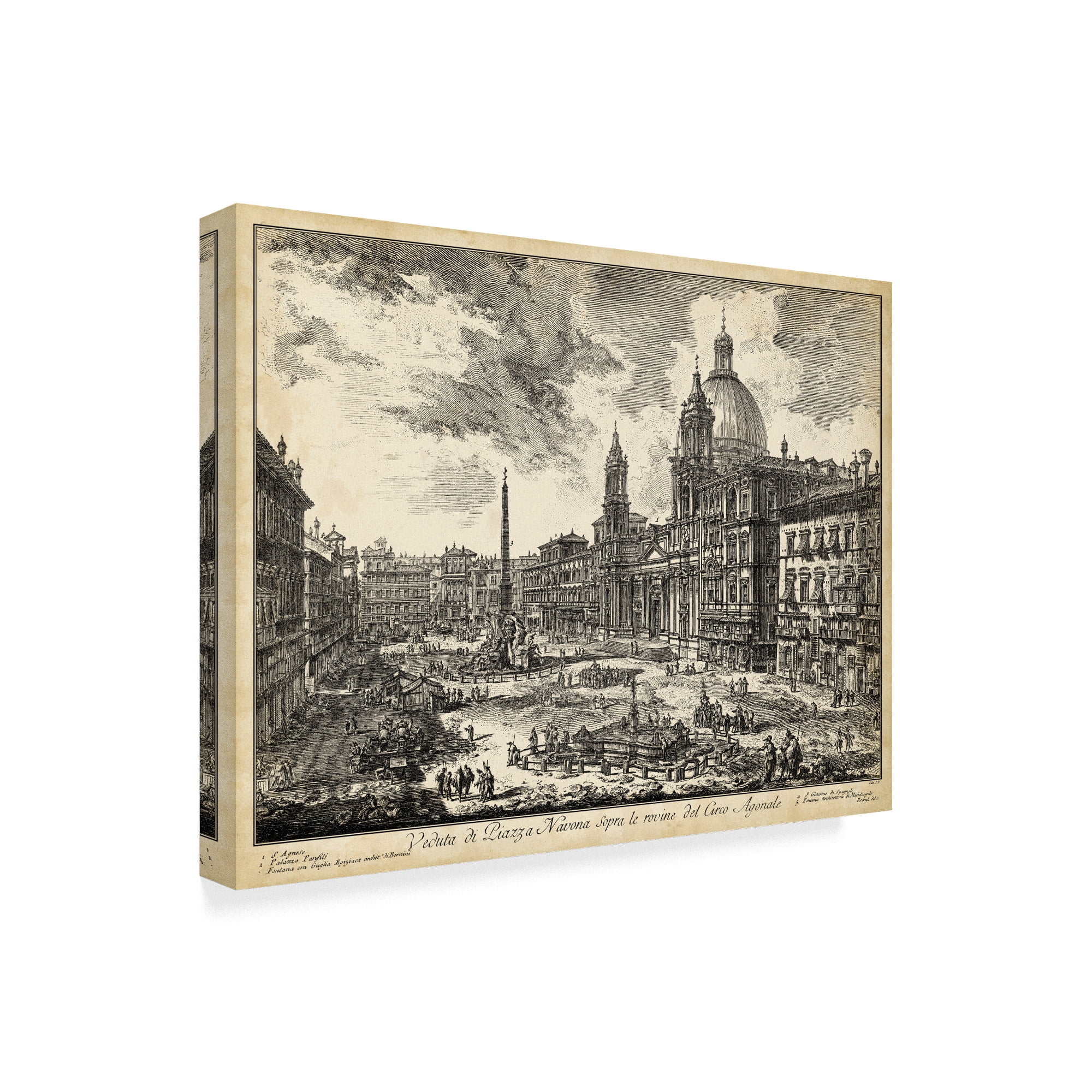 Trademark Fine Art 'Veduta di Piazza Navona' Canvas Art by Piranesi