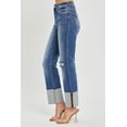 thumbnail image 2 of Risen Jeans - High Rise Wide Cuffed Straight Jeans - RDP5484, 2 of 7