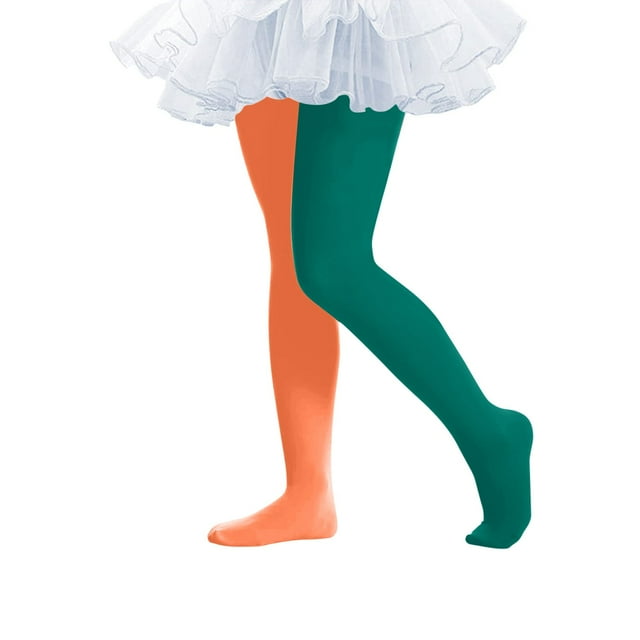 Cowsor Toddler Girls Dancing Tights Double Color in One Footed Velvet Leggings Stockings Pantyhose