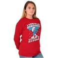 thumbnail image 3 of Hefty Smurf American Muscle USA Unisex Plus Size Long Sleeve Tee Shirt Brisco Brands 3X, 3 of 4
