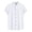 White, variant on Blekii Men's Fashion Spring Summer Casual Short Sleeve Stand-Up Collar Shirt - Printed Pattern Design, Lightweight Breathable Fabric - Great for Tropical Vacation, Beach Party,