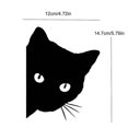thumbnail image 4 of 2pc Reflective Black Cat Face Peeking Automotive Window Decals Car Stickers, 4 of 5