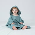 thumbnail image 5 of Hooded Baby Poncho Towel Muslin Bath Poncho for Toddler Kids Beach Poncho Towels Blue, 5 of 5