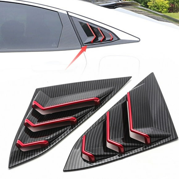 Pair Side Air Vent Door Glass Louver Cover for Honda for Civic Hatchback 2016-21