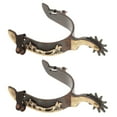 thumbnail image 4 of Mild Steel Horse Spur Western Cowboy Spur Mens Roping Spur with Gear Boot Decoration Horse Riding Accessories Enduring, 4 of 13