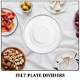 thumbnail image 3 of UPOUART 50Pcs Round Felt Dish Mats White Plate Protectors for Stacking and Noise Reduction, 3 of 8