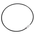thumbnail image 1 of Unique Bargains 250mm Length PVC Coated Stainless Steel Keyring Loop Cable Black 6 Count, 1 of 6