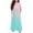 Mint Green-03, variant on Ugoldhm Girls Summer Casual Sundress - Crew Neck Short Sleeve Gradient Print Long Dress with Pockets, Size 4-14