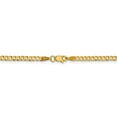 thumbnail image 4 of 14k Yellow Gold 3.1mm Solid Polished Flat Cuban Chain Necklace 16" - with Secure Lobster Lock Clasp, 4 of 5