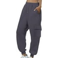 thumbnail image 3 of Pxiakgy Sweatpants for Women Loose Sweatpants Comfortable Pants with Pockets Casual Sweatpants High Waisted Workout Active Lounge Workout Jogging Joggers Pants Baggy Lounge Bottoms Dark Grey 3Xl, 3 of 9
