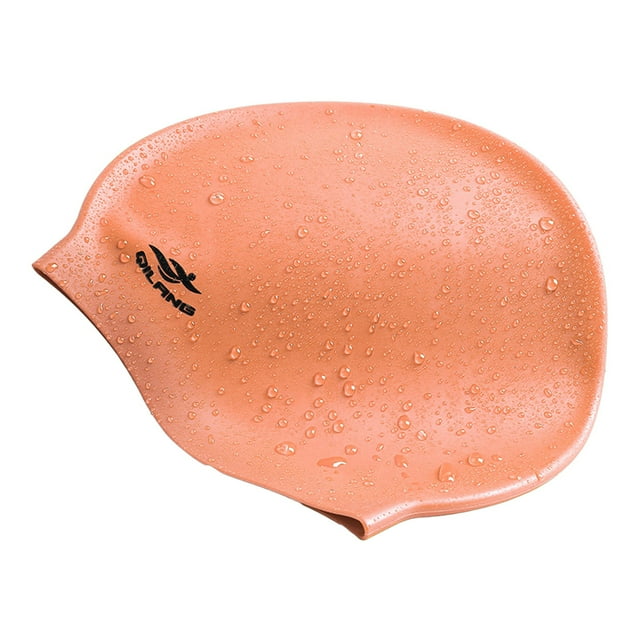 3 - Piece Set of Silicone Swimming Caps for Adults and Children