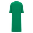 thumbnail image 5 of ZVNAΖH Womens Zip Up Robe with Pockets, 3/4 Sleeves Loungewear Dress Full Length Sleepwear, Christmas Sale Clearance, Housecoat Nightgown Long Bathrobe, 5 of 7