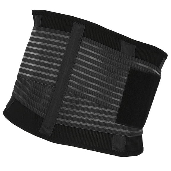 Vocoste Breathable Back Brace Lumbar Support Mesh Design Adjustable Straps Lower Back Brace Black Size XL