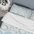 thumbnail image 4 of Designart '3D White And Blue Pattern IV' Mid-Century Modern Duvet Cover Set, 4 of 4
