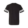 thumbnail image 2 of Men's Adult Football Fine Jersey Tee Half Sleeve 100% Cotton Round Neck - Black Solid/ White Small, 2 of 2