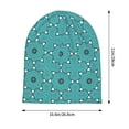 thumbnail image 5 of Beanie Hats for Men and Women, Retro Cyan Floral Patterns Adult Unisex Knit Hat Winter Warm Skull Cap, 5 of 7