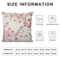 thumbnail image 6 of Nawypu  Pink Floral Throw Pillow Cover Cherry Blossom Decorative Pillow Case Home Decor Square Pillowcase 2pc 18x18in, 6 of 6